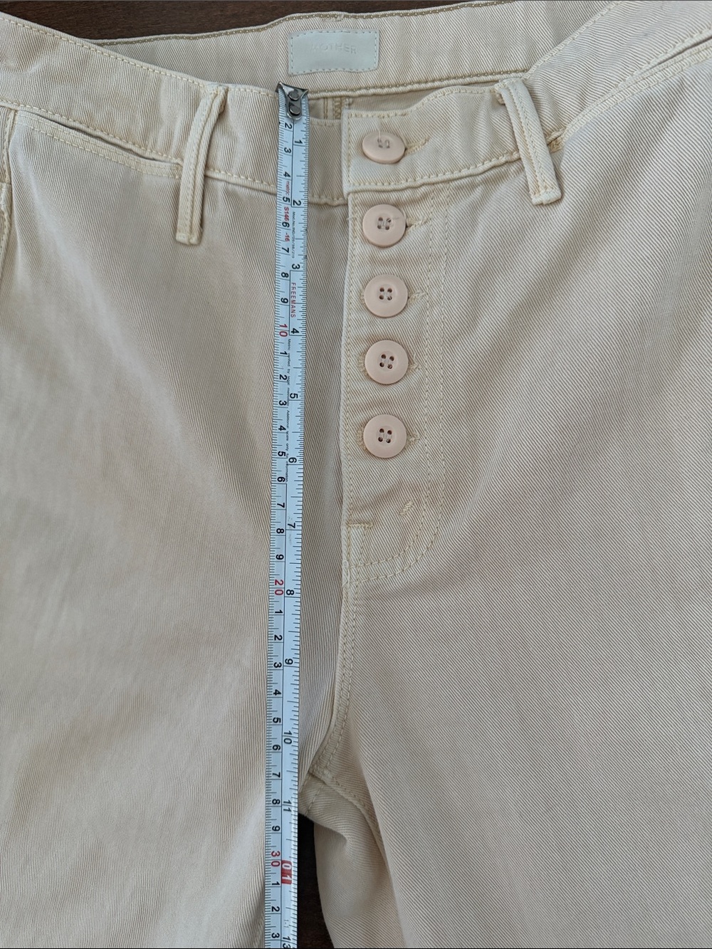 MOTHER The Pixie Swooner Roller Flood High-Rise Wide-Leg Jeans in Cream - Picture 4 of 14